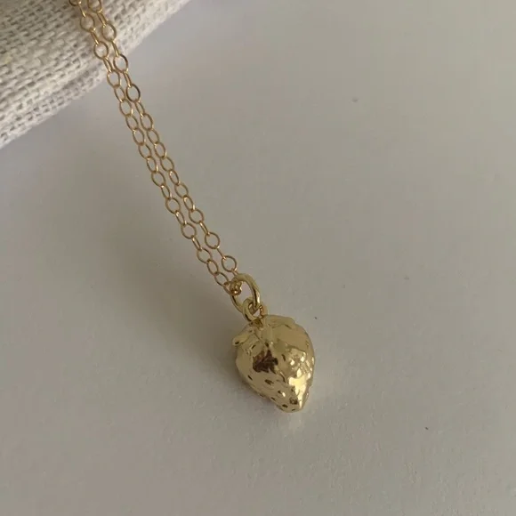Jewelberry Gold Fill Strawberry Necklace - Picture 3 of 6